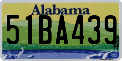 AL license plate 51BA439