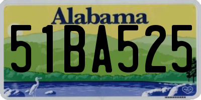 AL license plate 51BA525