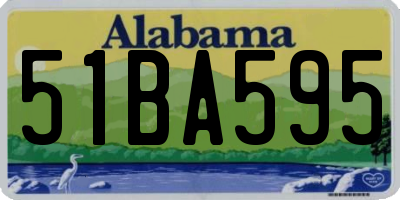AL license plate 51BA595