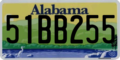 AL license plate 51BB255