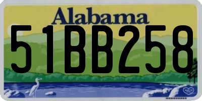 AL license plate 51BB258