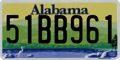 AL license plate 51BB961