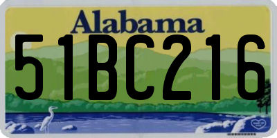 AL license plate 51BC216