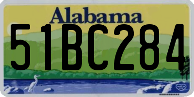 AL license plate 51BC284