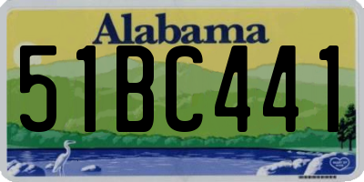 AL license plate 51BC441