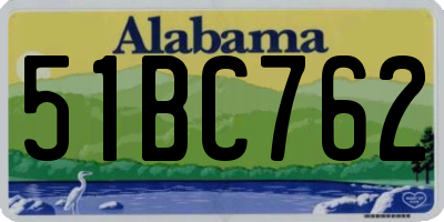 AL license plate 51BC762