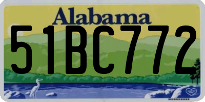AL license plate 51BC772