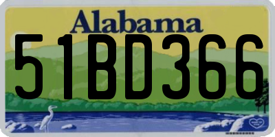 AL license plate 51BD366