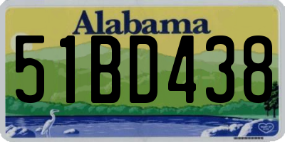AL license plate 51BD438