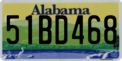 AL license plate 51BD468