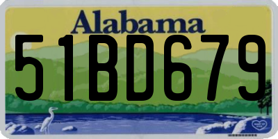 AL license plate 51BD679