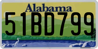 AL license plate 51BD799
