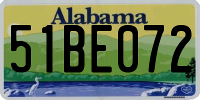 AL license plate 51BE072