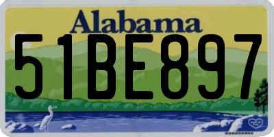 AL license plate 51BE897