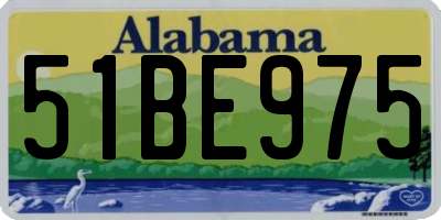 AL license plate 51BE975