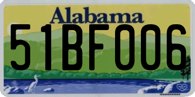 AL license plate 51BF006