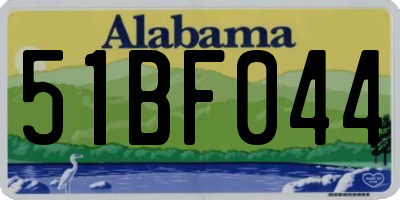 AL license plate 51BF044