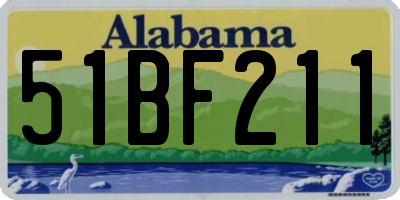 AL license plate 51BF211