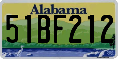 AL license plate 51BF212