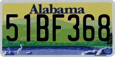 AL license plate 51BF368