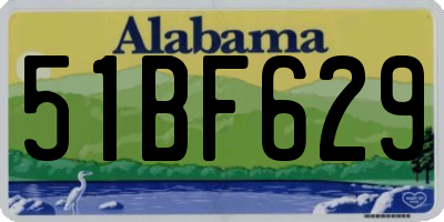 AL license plate 51BF629