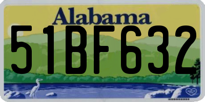 AL license plate 51BF632