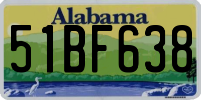 AL license plate 51BF638