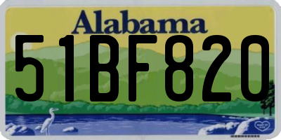 AL license plate 51BF820