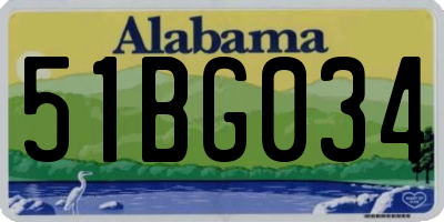 AL license plate 51BG034