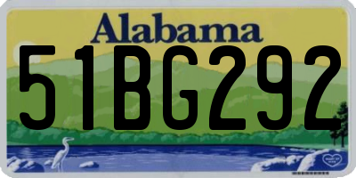 AL license plate 51BG292