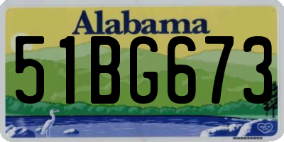 AL license plate 51BG673