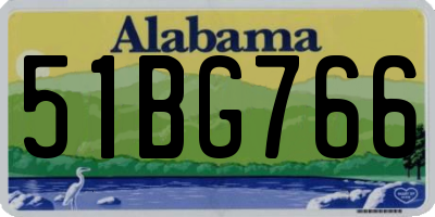 AL license plate 51BG766