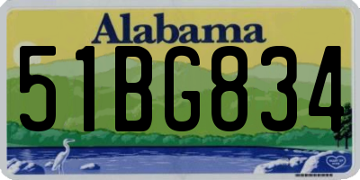 AL license plate 51BG834