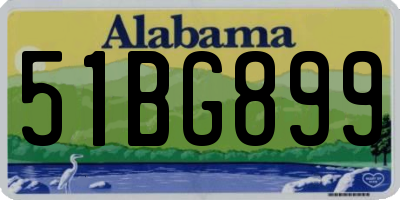 AL license plate 51BG899