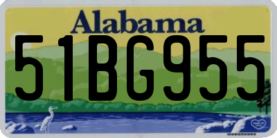 AL license plate 51BG955