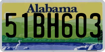 AL license plate 51BH603