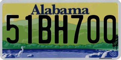 AL license plate 51BH700