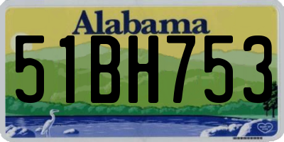 AL license plate 51BH753