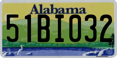 AL license plate 51BI032