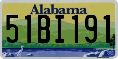 AL license plate 51BI191
