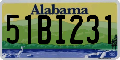 AL license plate 51BI231
