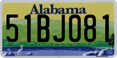 AL license plate 51BJ081