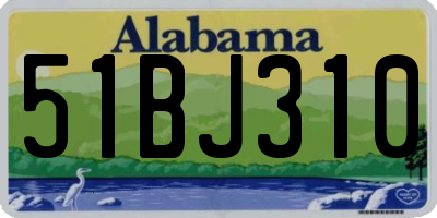 AL license plate 51BJ310