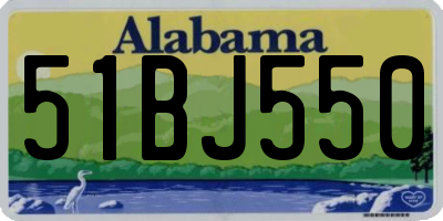 AL license plate 51BJ550