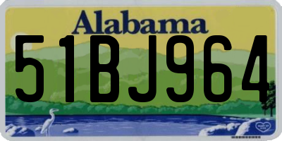 AL license plate 51BJ964