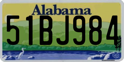 AL license plate 51BJ984