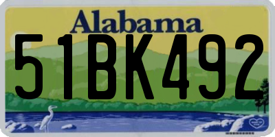 AL license plate 51BK492