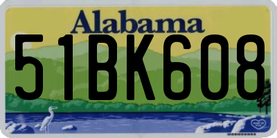 AL license plate 51BK608