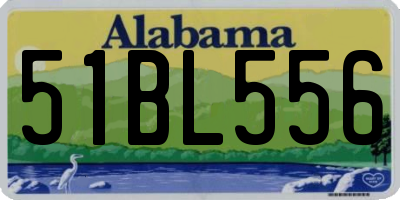 AL license plate 51BL556