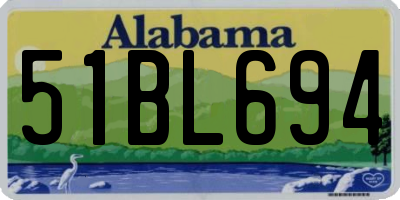 AL license plate 51BL694